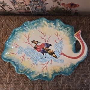 Chelsea House Port Royal Bird Leaf Plate